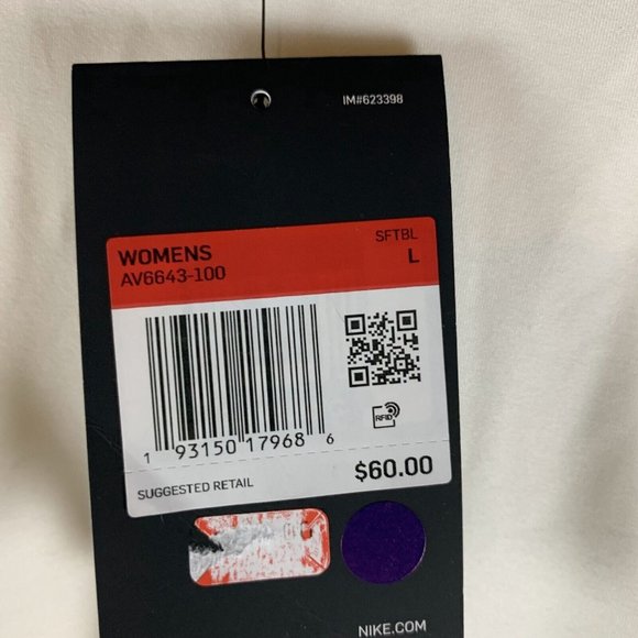 Nike Leggings Women's Large White Polyester Stretch Dri-Fit Softball‎ 6836 - Picture 2 of 15